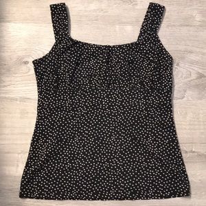 Ann Taylor black and white tank